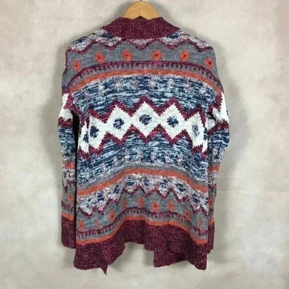 MOSSIMO Southwestern Burgundy Thick Cardigan Size SMALL - Picture 10 of 10